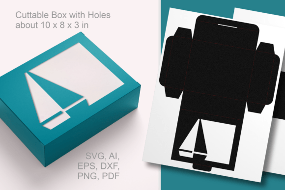 Abstract Sailboat Cutout: A Summer 3D SVG Design Gem