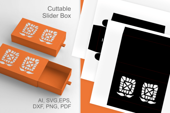 Abstract Sunflowers Cutout - Drawer Box: A Summer 3D SVG Delight