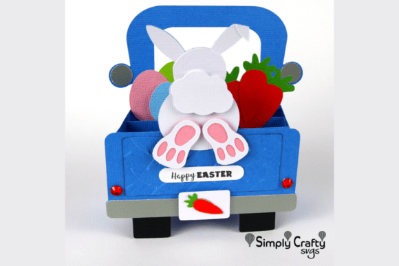 Bunny Truck Card SVG: A Charming 3D Easter Design