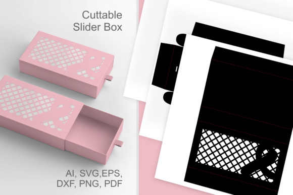 Cancer Awareness Ribbon N Meshes 3D SVG Box