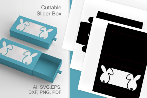 Charming 2 Bunnies Easter Drawer Box