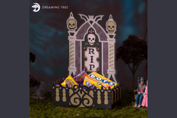 Chilling Charm: Tombstone Treat Box SVG