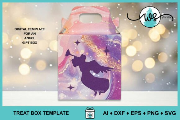 Christmas Angel 3D SVG Gift Box: A Charming Holiday Asset