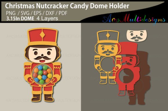 Christmas Nutcracker Candy Dome Holder 3D SVG Review