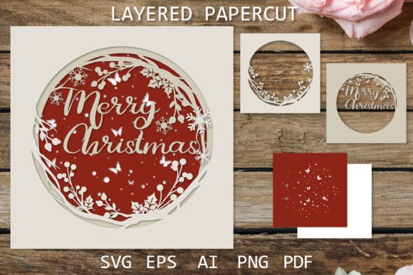 Christmas SVG Card Layered Papercut Review