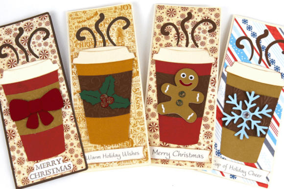 Holiday Coffee Slimline Card: A 3D SVG for Christmas