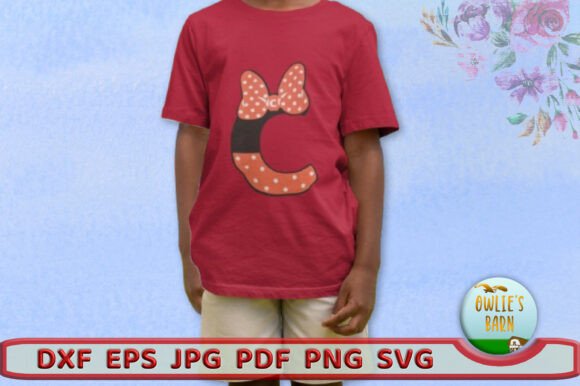 Polka-dot Monogram Letter C: A 3D SVG for Birthday Designs