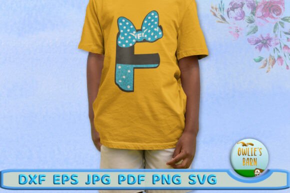 Polka-dot Monogram Letter F: A Charming 3D SVG for Birthdays