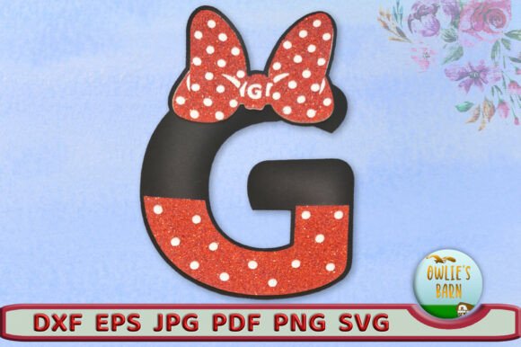 Polka-dot Monogram Letter G: A 3D SVG for Birthdays
