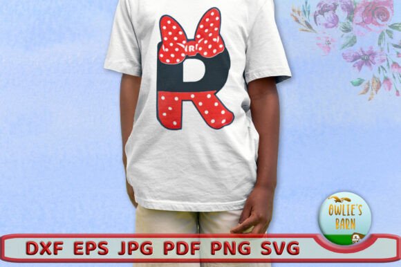 Polka-dot Monogram Letter R: A 3D SVG for Birthdays