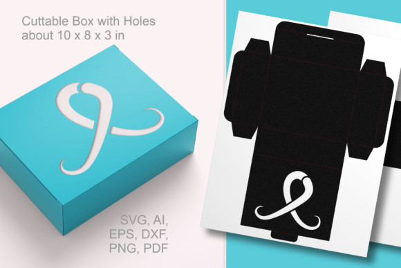 Prostate Cancer Awareness 3D SVG Cutout Box