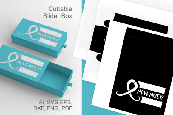 Prostate Cancer Awareness 3D SVG Cutout Drawer