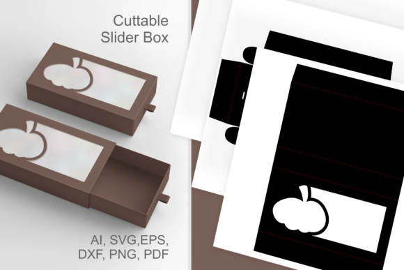 Pumpkin in Wide Cutout Slive Drawer Box: A Fall 3D SVG Delight