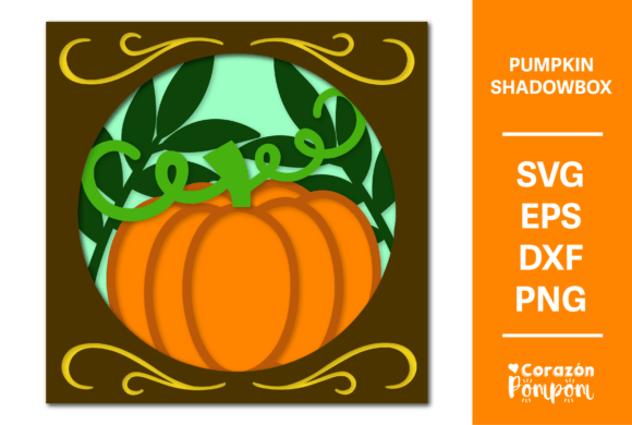 Pumpkin Shadowbox SVG: A 3D Halloween Design Gem