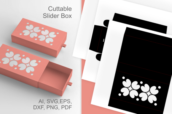 Scandi Flower 3D SVG Drawer Box for Spring