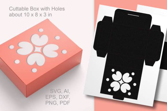 Scandi Flower Cutout 3D SVG for Elegant Gift Boxes