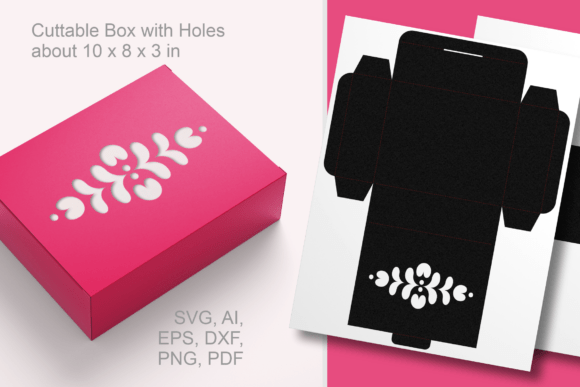 Scandi Flower Ornament 3D SVG for Gift Boxes