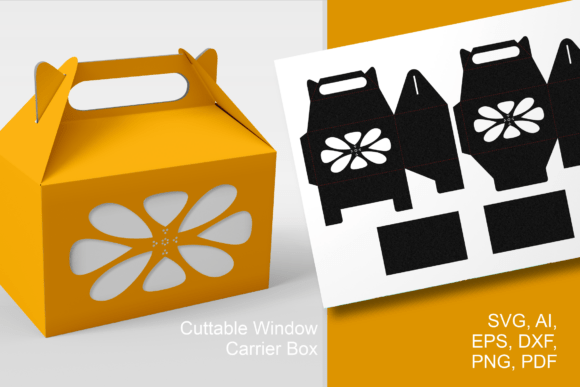 Summer 3D SVG: Blockish Sunflower Cutout Gable Box