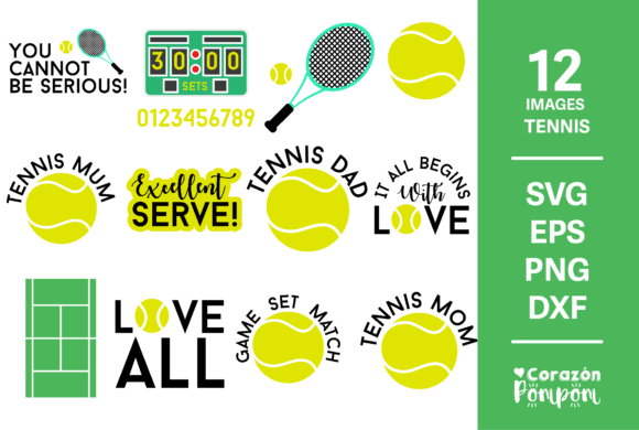 Tennis SVG Bundle: A 3D SVG for Sports Design