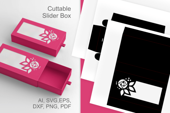 Window N Rose 3D SVG Shapes for Elegant Packaging